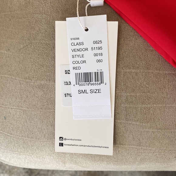 NWOT Solid red seamless cheeky bikini bottoms - Picture 3 of 4